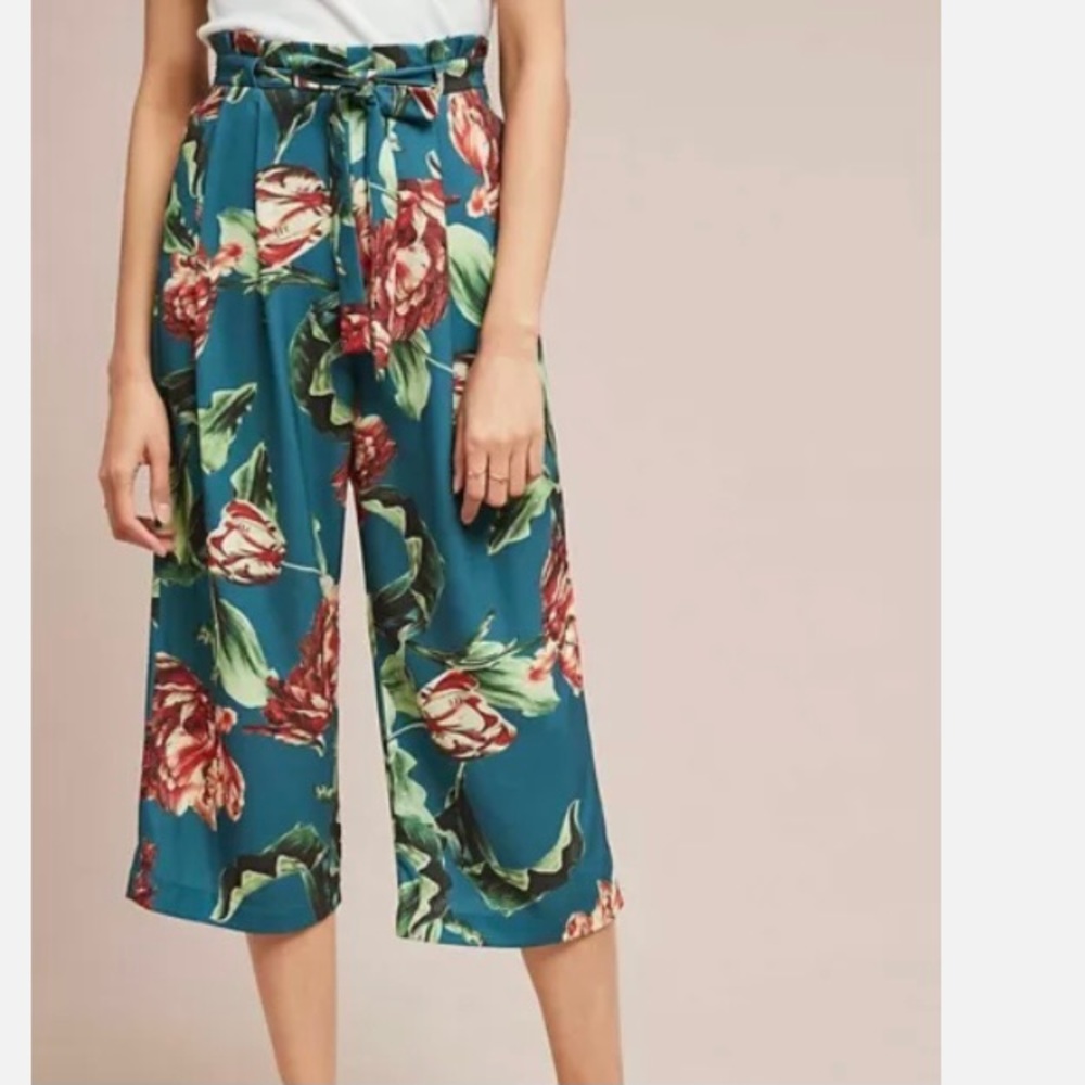 PatBO Floral Teal Culottes